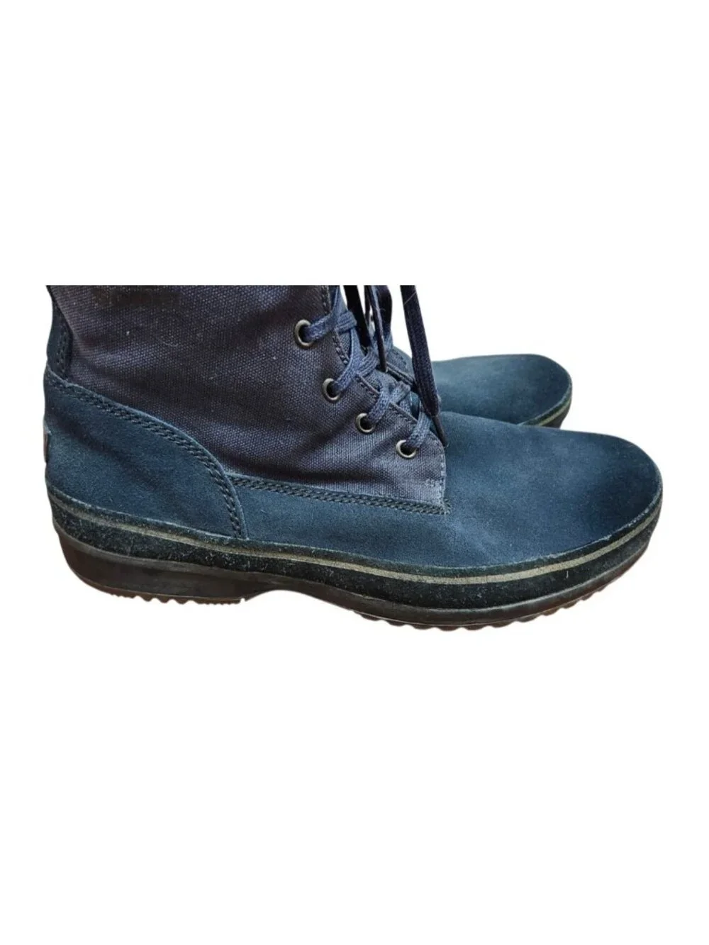 Sorel Woodbine Surplus NM1783 Men's Boots Size 13 Navy Leather Canvas Lace Up